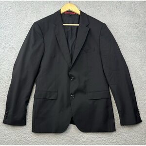 Hugo Boss Blazer Jacket Men US40 EU50 Black Marlane Biella Jeffery181s Suit Coat